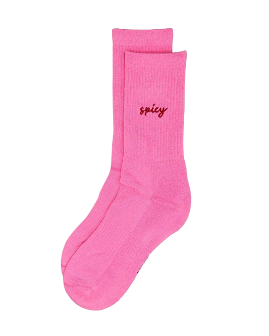 Chaussettes de sport en coton bio | Roses spicy