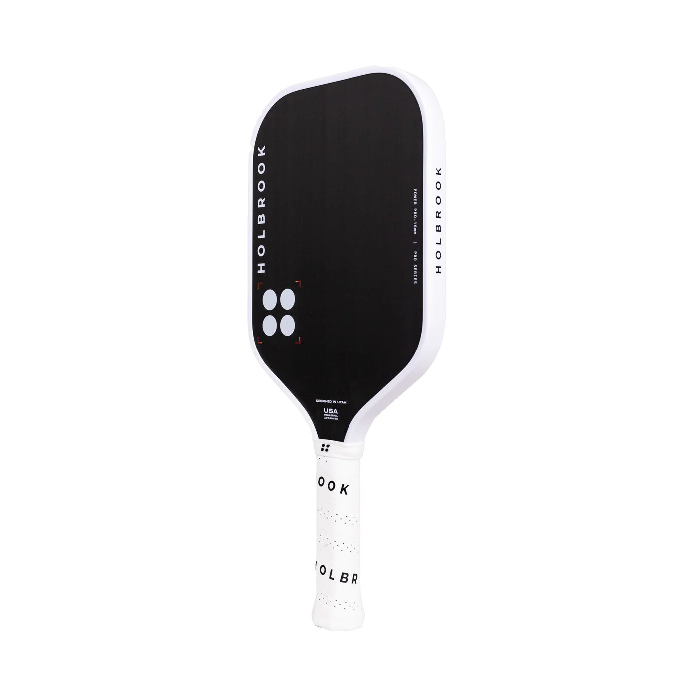 Raquette de pickleball Power Pro noire 14MM/16MM – puissance classique et stabilité.