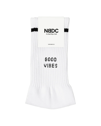 Chaussettes de sport en coton bio | Blanches good vibes