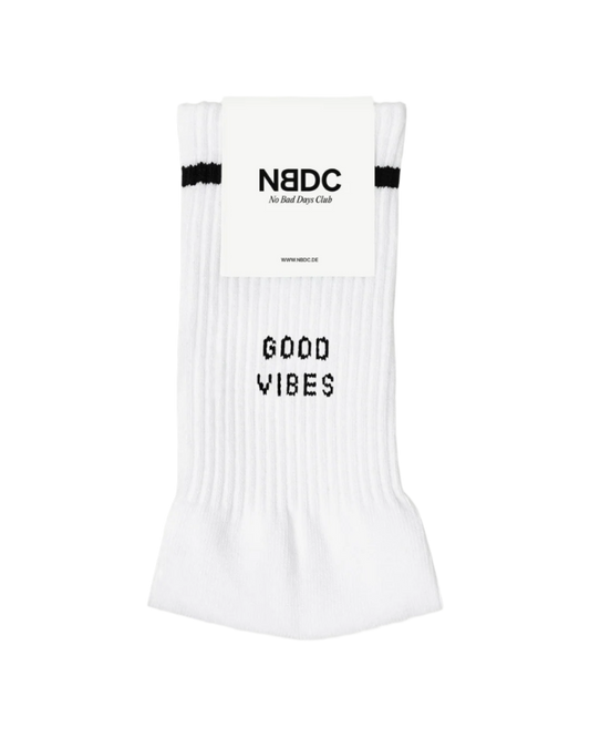 Chaussettes de sport en coton bio | Blanches good vibes
