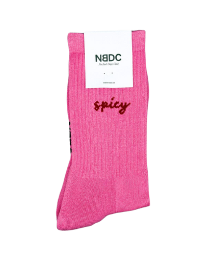 Chaussettes de sport en coton bio  | Roses spicy