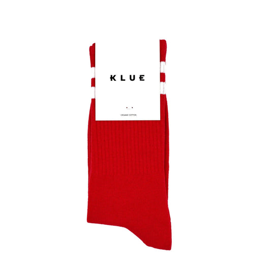Chaussettes rouges et blanches stylées pour joueur ou joueuse de pickleball.