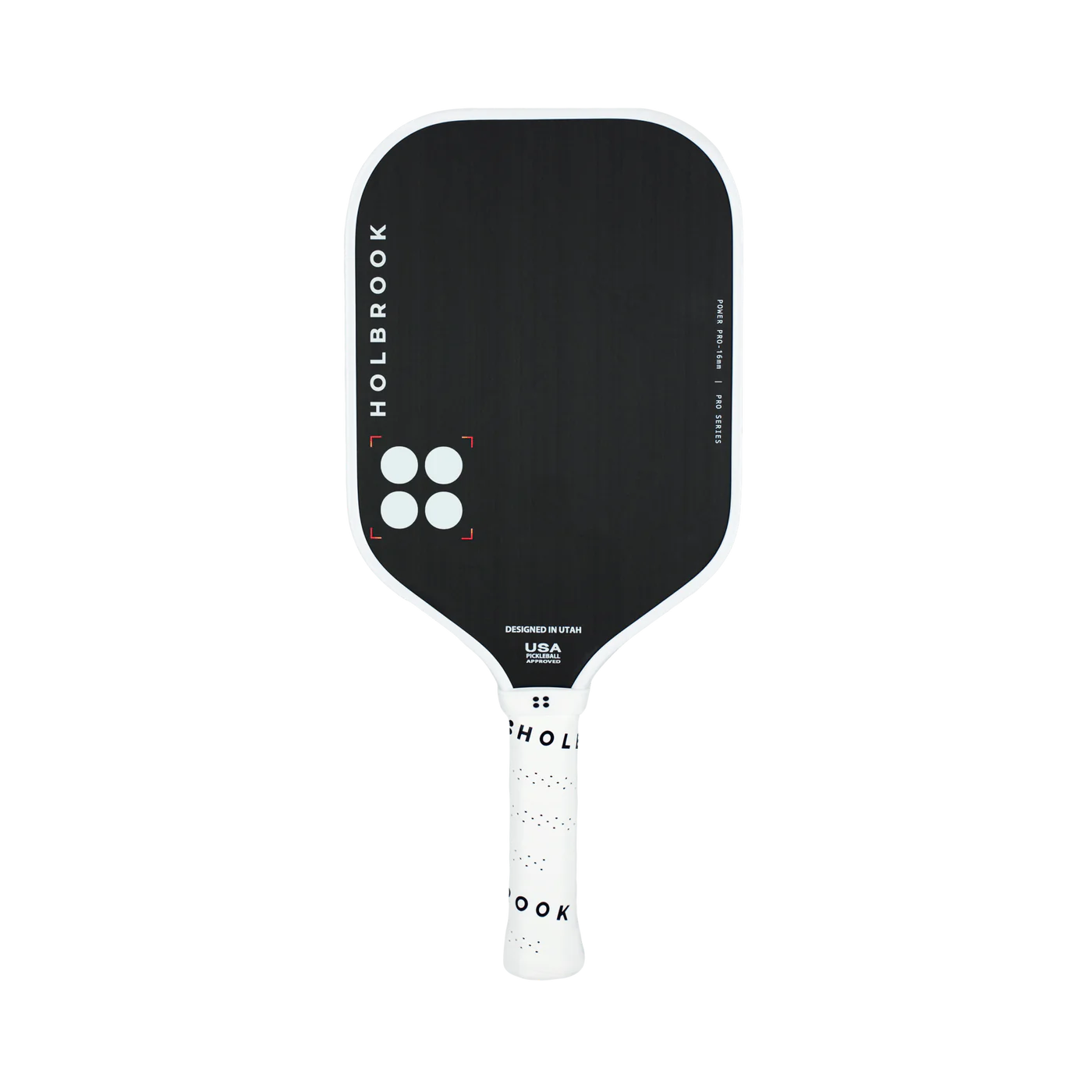 Raquette de pickleball Power Pro noire 14MM/16MM – puissance classique et stabilité.
